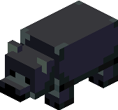 Minecraft baby polar bear but coloured like a black bear